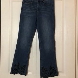 Ann Taylor Eyelet Stretch Flare Jeans